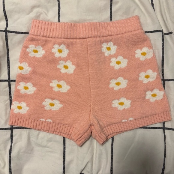 Altar'd State Pants - Altar’d State Pink Daisy Knit Shorts